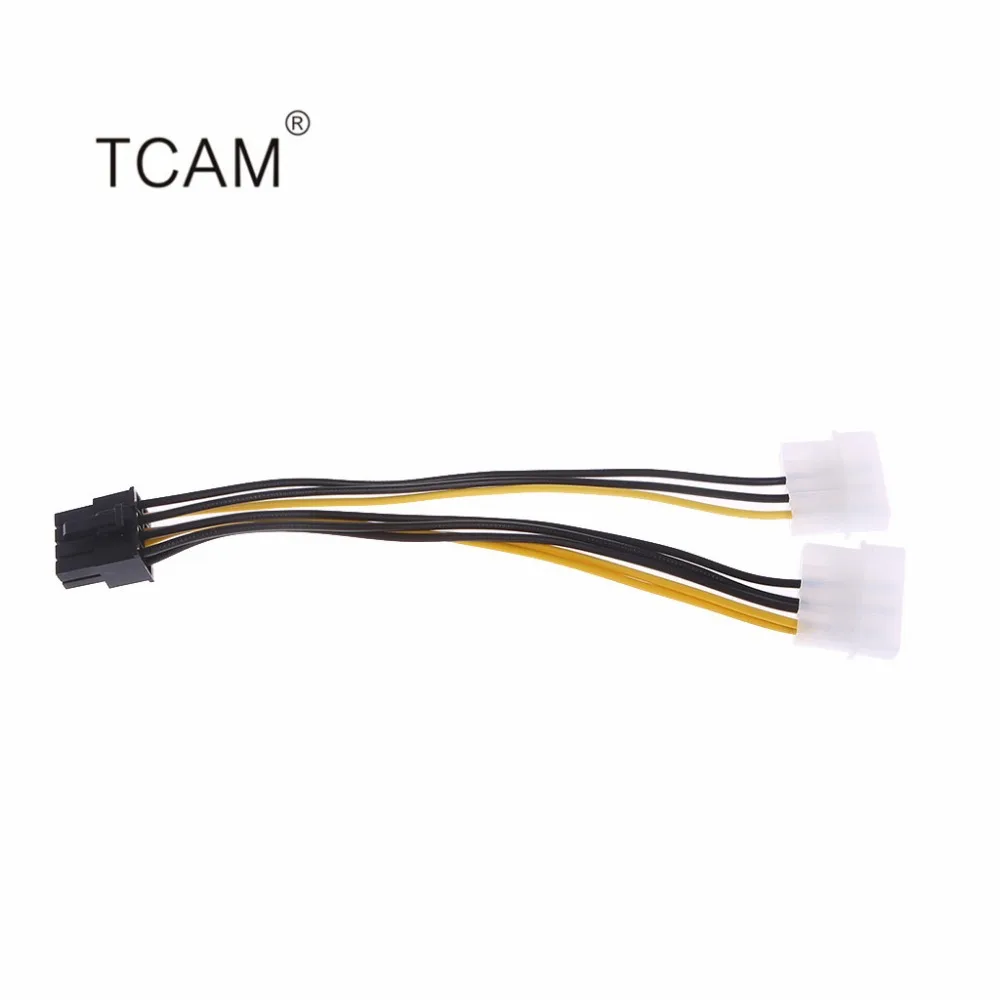 2x 4 контактный кабель адаптер питания Molex LP4 для 8 контактной видеокарты PCI Express ATX