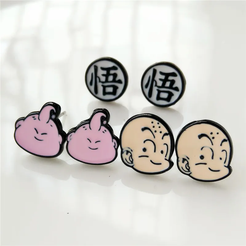 dragon ball dragonball z cosplay Earrings Game Anime Cartoon Buu Son