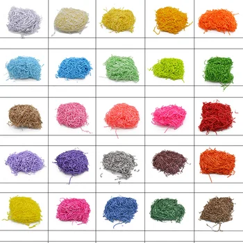 

50g Paper Raffia Tissue Paper Grass Shredded Crinkle Paper Confetti Basket Shred Wedding Decorrtions Party Gift Box Filling