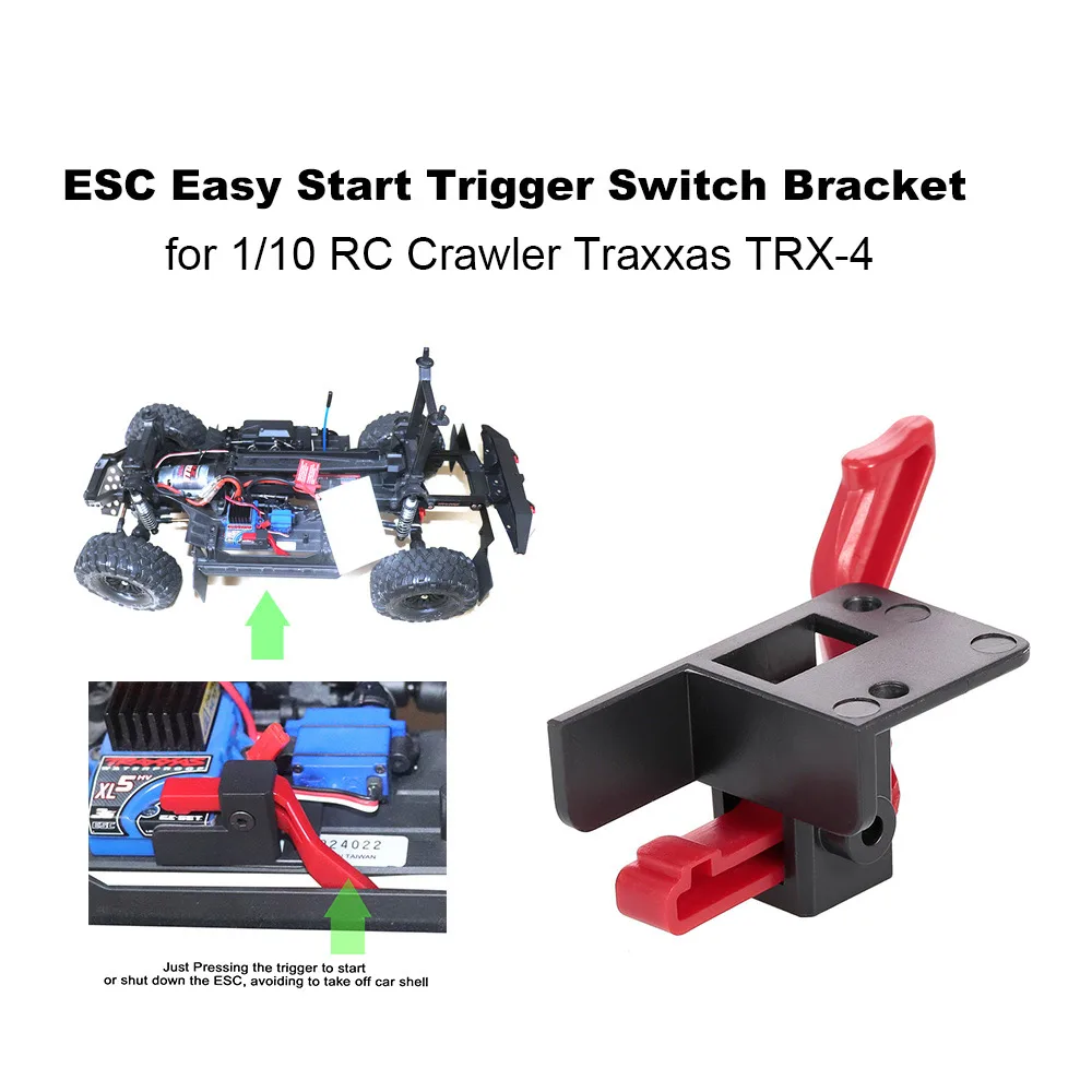 

RC Car ESC Easy Start Trigger Switch Bracket for 1/10 RC Rock Crawler Vehicle Traxxas TRX-4