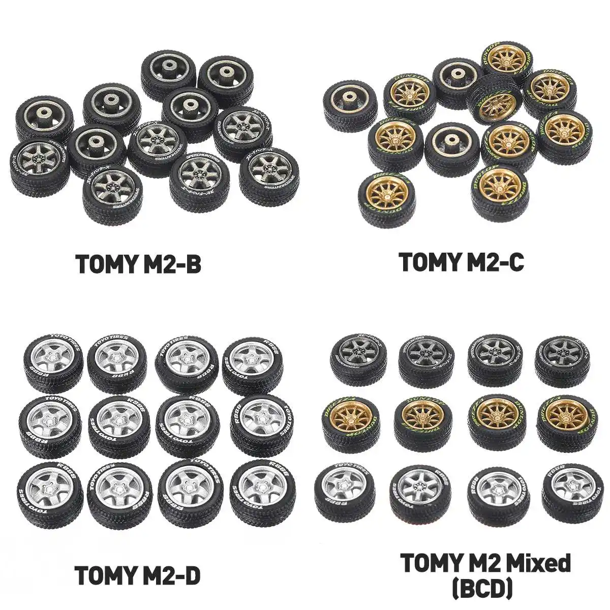 12 шт. автомобильные колеса шины модифицированные автомобильные диски из сплава шины 1/64 для автомобилей подходят для некоторых автомобилей Tomica игрушки для детей
