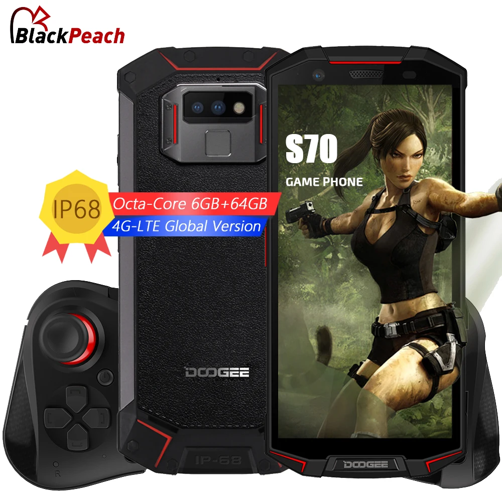 DOOGEE S70 IP68 Водонепроницаемый 6 ГБ 4G B 5 99 &quotFHD + Helio P23 Octa Core мобильный телефон Android 8 1 5500