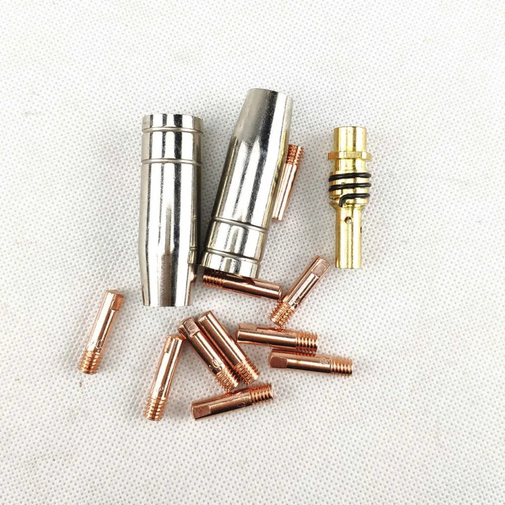 15AK Welding Torch Consumables 13pcs 0.6mm 0.8mm 0.9mm 1.0mm 1.2mm MIG Torch Gas Nozzle Tip Holder for MIG MAG Welding Machine 15AK Welding Torch Consumables 13pcs 0.6mm 0.8mm 0.9mm 1.0mm 1.2mm MIG Torch Gas Nozzle Tip Holder for MIG MAG Welding Machine