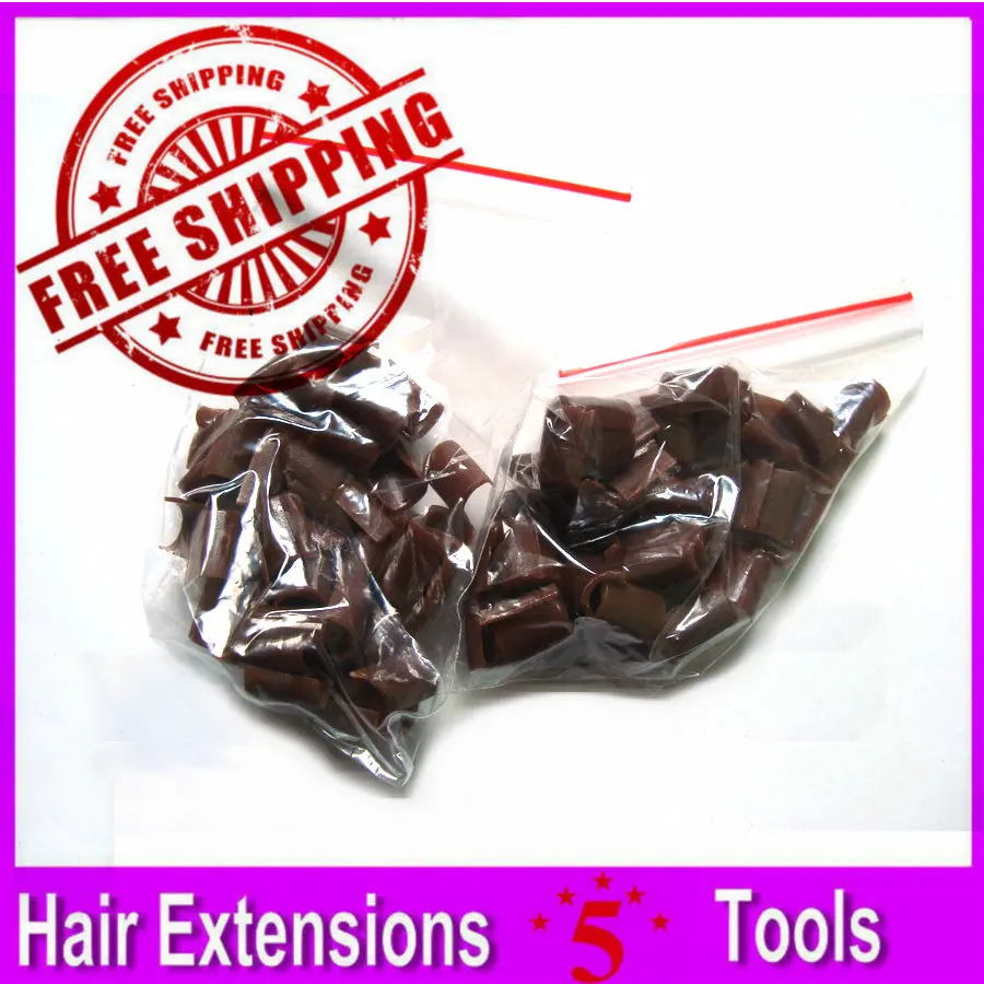 1000Pcs Glue Nail Tip Keratin Nail Tip U Tip For Pre Bonded Hair Extensions, Black Brown Blonde Transparent 4 Colors Optional