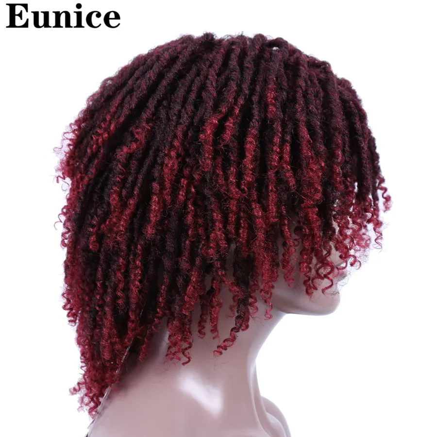 Короткие синтетические парики для женщин Eunice 14 ''мягкие дреды волосы парик Ombre