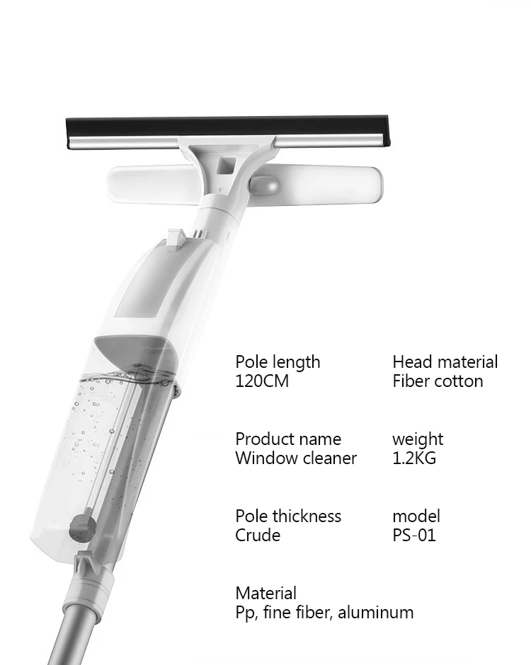 ZOYUN очиститель стекла телескопический стержень двухсторонний распылитель воды стекло выскабливание очистка окна инструмент для дома высотные очистка окон