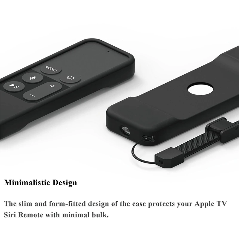 1 шт. силиконовый защитный чехол с ремешком для Apple tv 4-го поколения для пульта дистанционного управления Siri