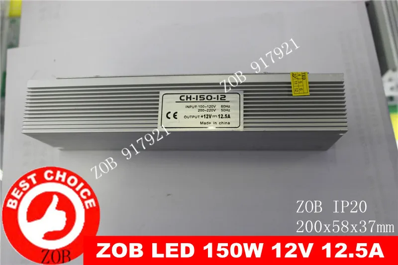 

Long style Switching Power Supply OUTPUT12V 12.5A 150W CE/ROSH AC85V-260V bar module dedicated power adapter IP20--2PCS/LOT