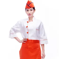 VIAOLI корейский Ресторан Еда услуги работника одежда казармы шеф повар куртка униформа официанта кухонное пальто 2019