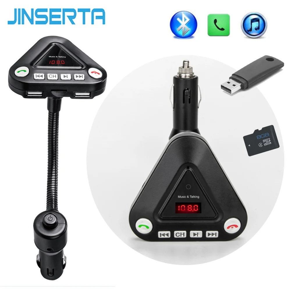JINSERTA Wireless Bluetooth FM Transmitter Car MP3 Audio Player With Remote FM Modulator Car Kit HandsFree LCD USB TF Micro SD audio-player : image JINSERTA Wireless Bluetooth FM Transmitter Car MP3 Audio Player With Remote FM Modulator Car Kit HandsFree LCD USB TF Micro SD audio-player