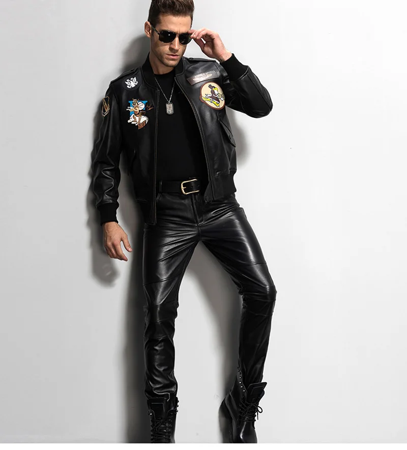 Для мужчин кожаные брюки тонкий кожаный тощий Байкер Брюки для девочек мотоциклетные панк-рок Брюки для девочек обтягивающие кожаные