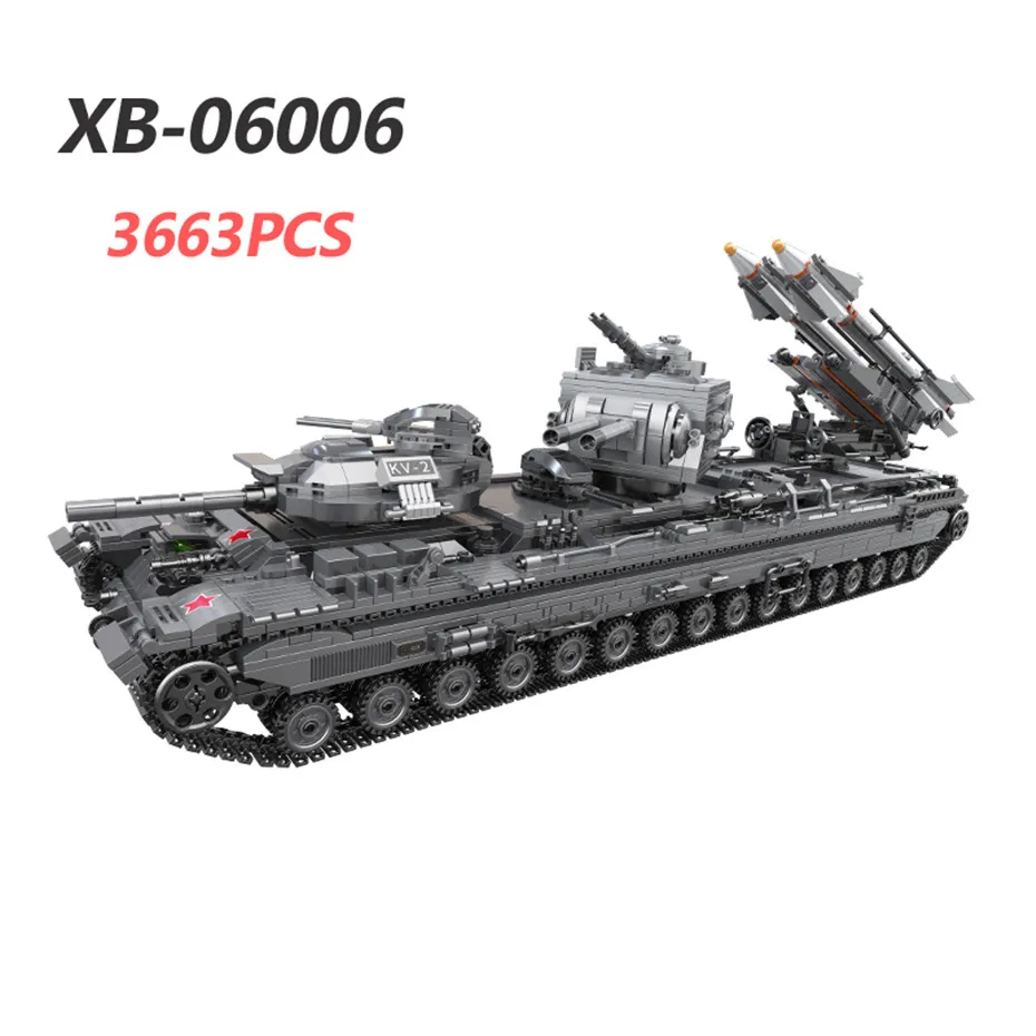Conjuntos de Veículos Blocos de Construção Xingbao 06006 06007 Armas Militares Série Tanque Missle Blindados Tijolos Moc Juguet 06001 - 06004 06005 15 Cheap Blocos