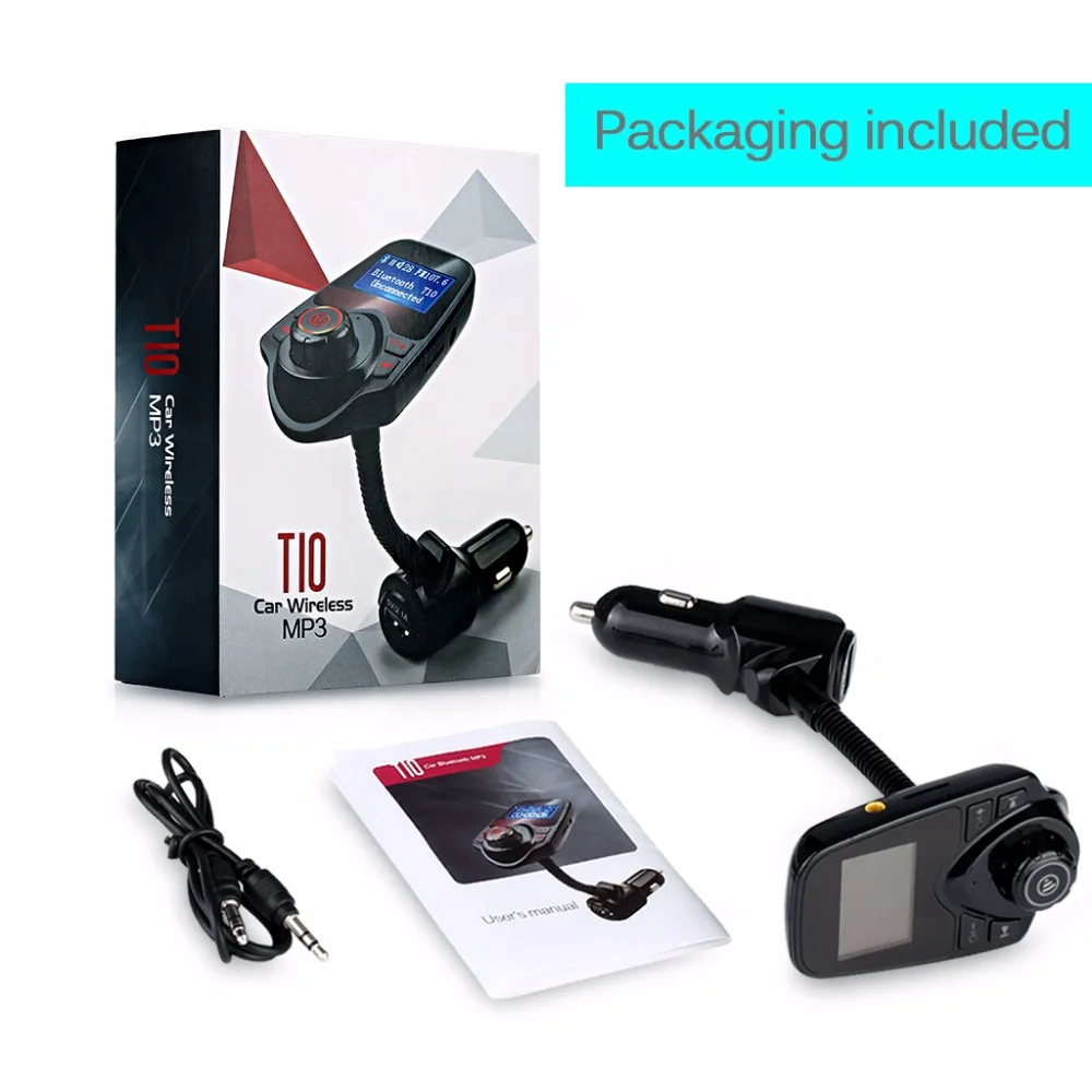 T10 Kit Veicular Bluetooth Chamada Hands Free Transmissor FM Sem Fio Modulador USB Carga MP3 Music Player Tf Porto AUX IN T10 Kit Veicular Bluetooth Chamada Hands Free Transmissor FM Sem Fio Modulador USB Carga MP3 Music Player Tf Porto AUX IN
