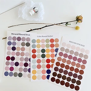 4-3sheets DIY наклейки dot Morandi earth color скрапбук альбом фотообои журнал проект изготовления счастливых открыток украшения уплотнительные наклейки - Цвет: 4-3sheets