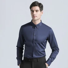Формальные для мужчин's костюмы рубашки для мальчиков высокое качество смешанный хлопок рубашка с длинными рукавами мужчин Фирменная Новин