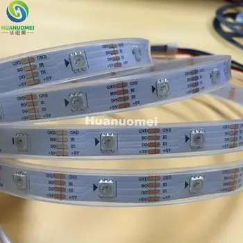 

Addressable 5m 30LEDs/m DC5V WS2813 RGB led pixel strip,waterproof in silicon tube;IP66,with 30pixels/M;WHITE PCB