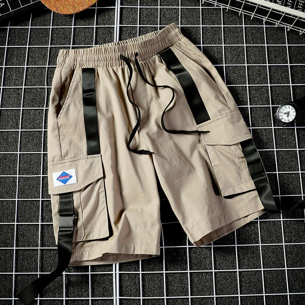 JAYCOSIN Для мужчин шорты летние Повседневное стиль сафари твердые, средняя талия, с карманами, красивый уличная Спортивные Свободные шорты April25 P30