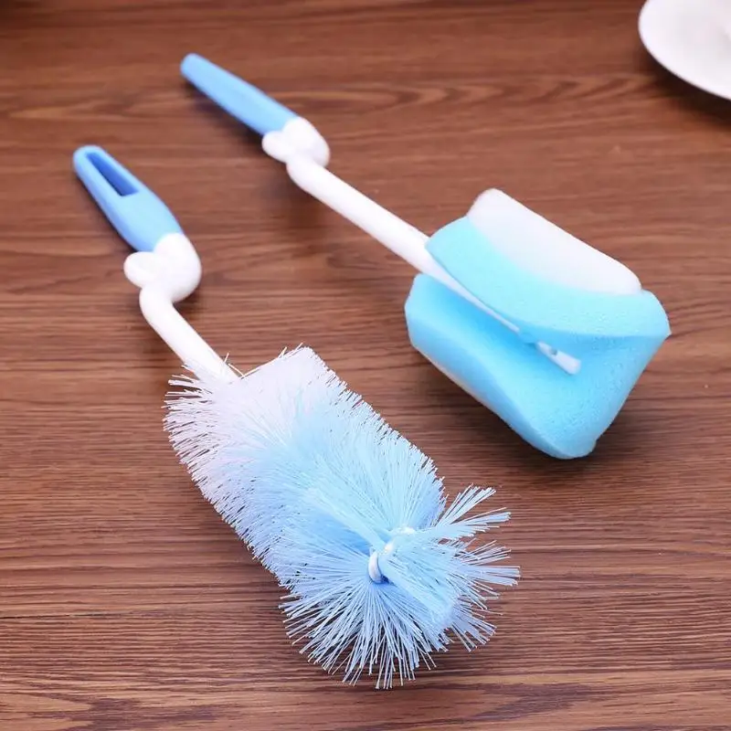 3/4/5pcs Baby Bottle Brushes Set Sponge Nipple Pacifier Cleaner Milk Feeder Cleaning Brush Baby Feeding Tools Baby Care Props