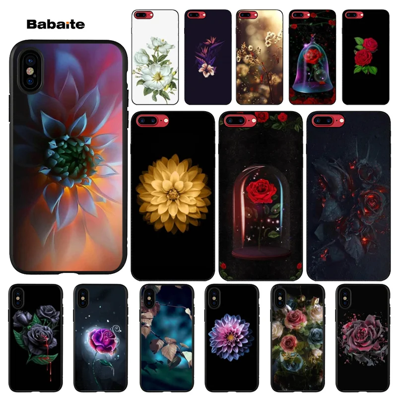 

Babaite Relief Flower Pattern TPU Soft Phone Accessories Cell Phone Case for Apple iPhone 8 7 6 6S Plus X XS MAX 5 5S SE XR