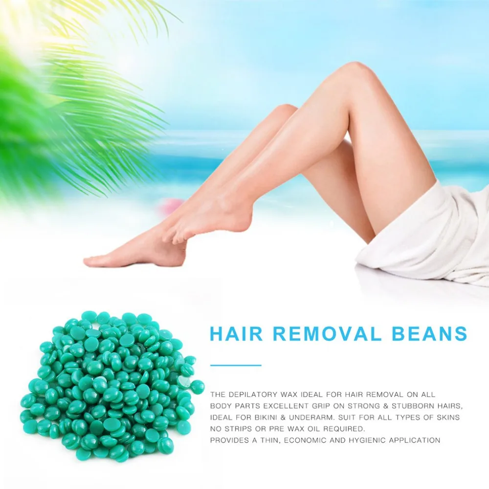 Buy Hair Removal Wax Hard Bean Aloe Vera No Strip Depilatory Film Hard Wax