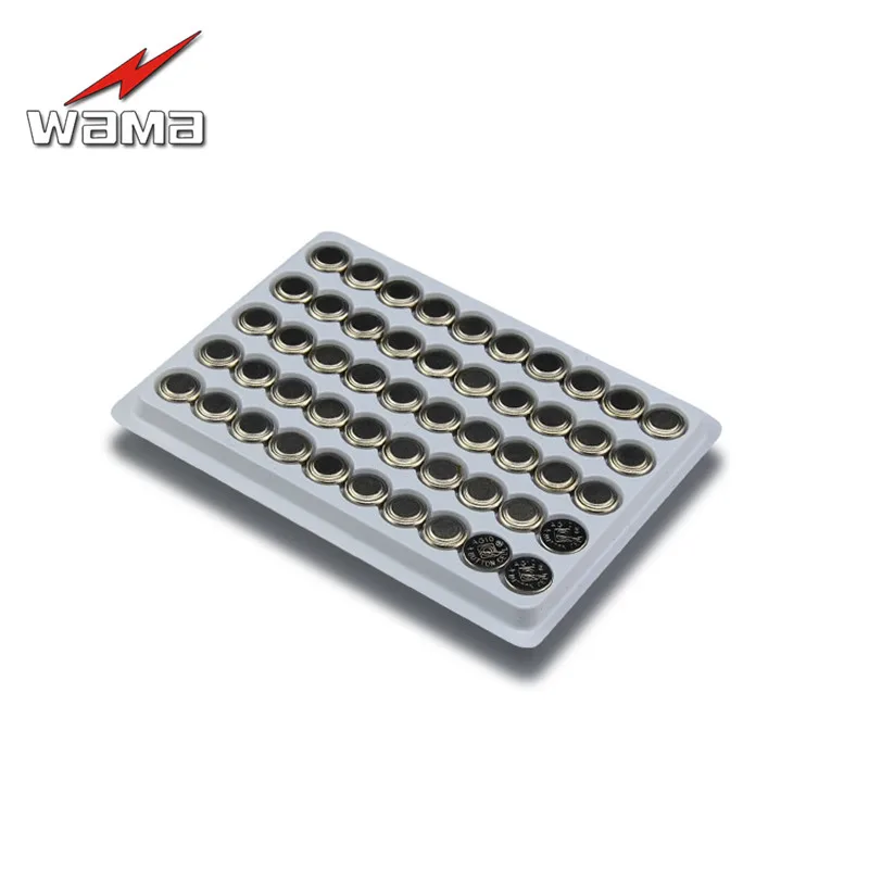 200 шт./4 упаковки кнопочные батарейки Wama AG10 1 55 в 70 мАч LR1130 LR54 389 SR113 189|battery lr1130|button