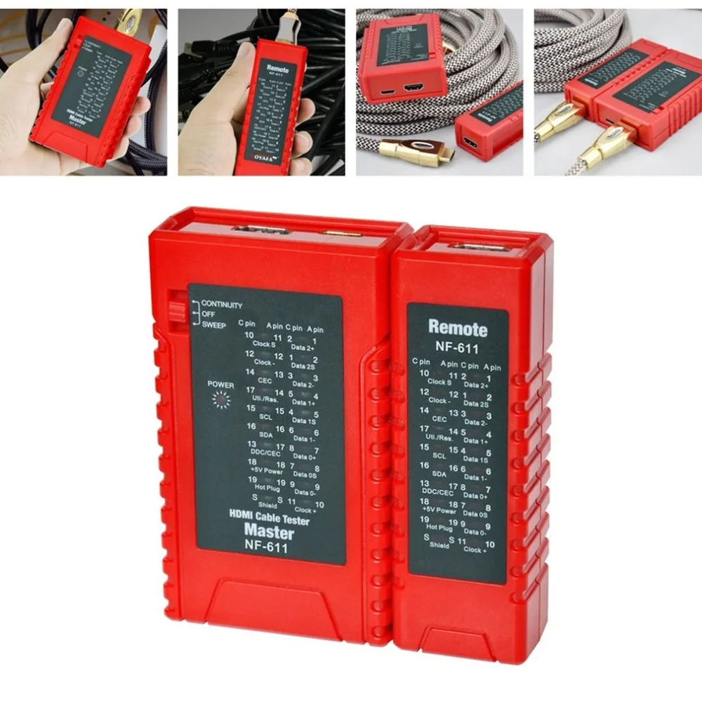 

NF-611 High Definition Cable Tester Wire Tester Detector Diagnose Tone Tracer Standard HDMI Wire Tracker Line Finder