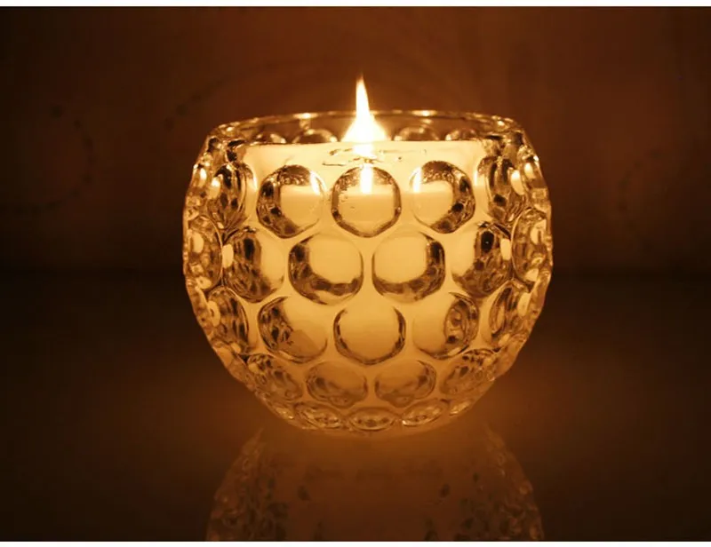 Crystal Ball Glass T.light Candle Holder Birthday Decorative Candles Holder 3 X 3 Inch 1- Pcs