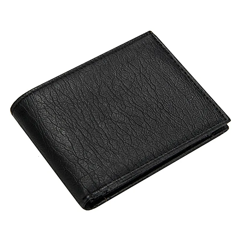 

Casaul Small Wallet Male Leather Black Slim Short Wallets Men Pu Leather Men Wallet with Coin Pocket Luxury Brand Mens Purse