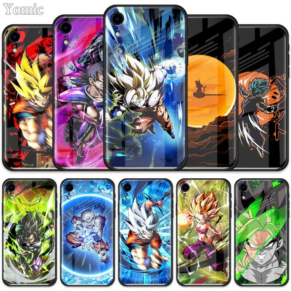 

Dragon Ball Tempered Glass Case for Apple iPhone XR 7 8 6 6S Plus X XS MAX Cell Phone Case Cover Shell