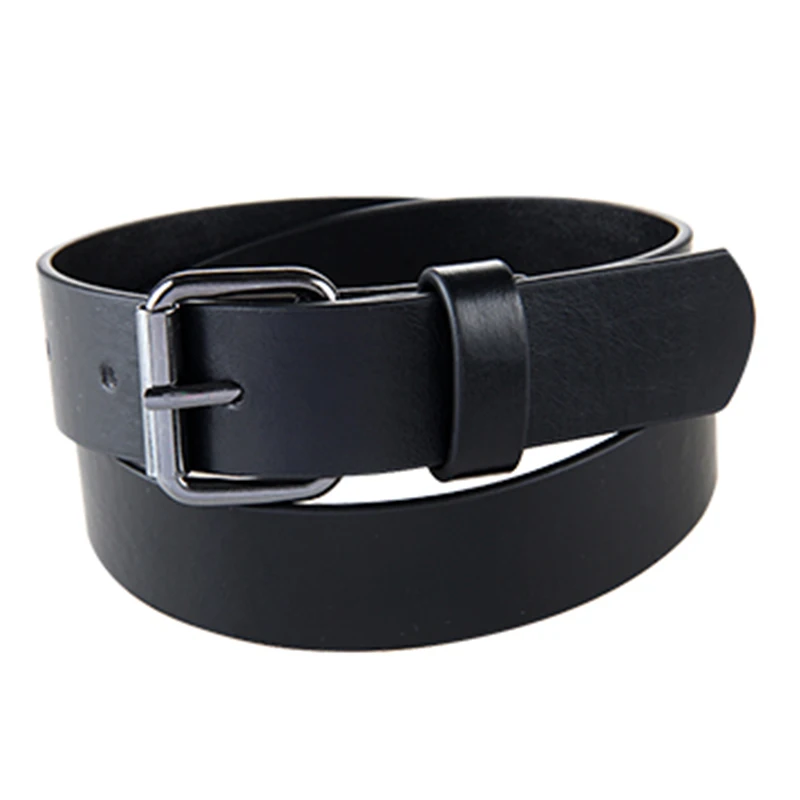 Top Quality PU Leather Belt For Students Teenagers Black Waist Belt Straps Cowboy Belt Designers Kids Belt Boys Children Teens