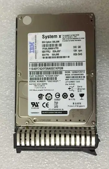 

3 years warranty 100%New and original   00AJ096 00AJ097 00AJ100 300G 10K SAS