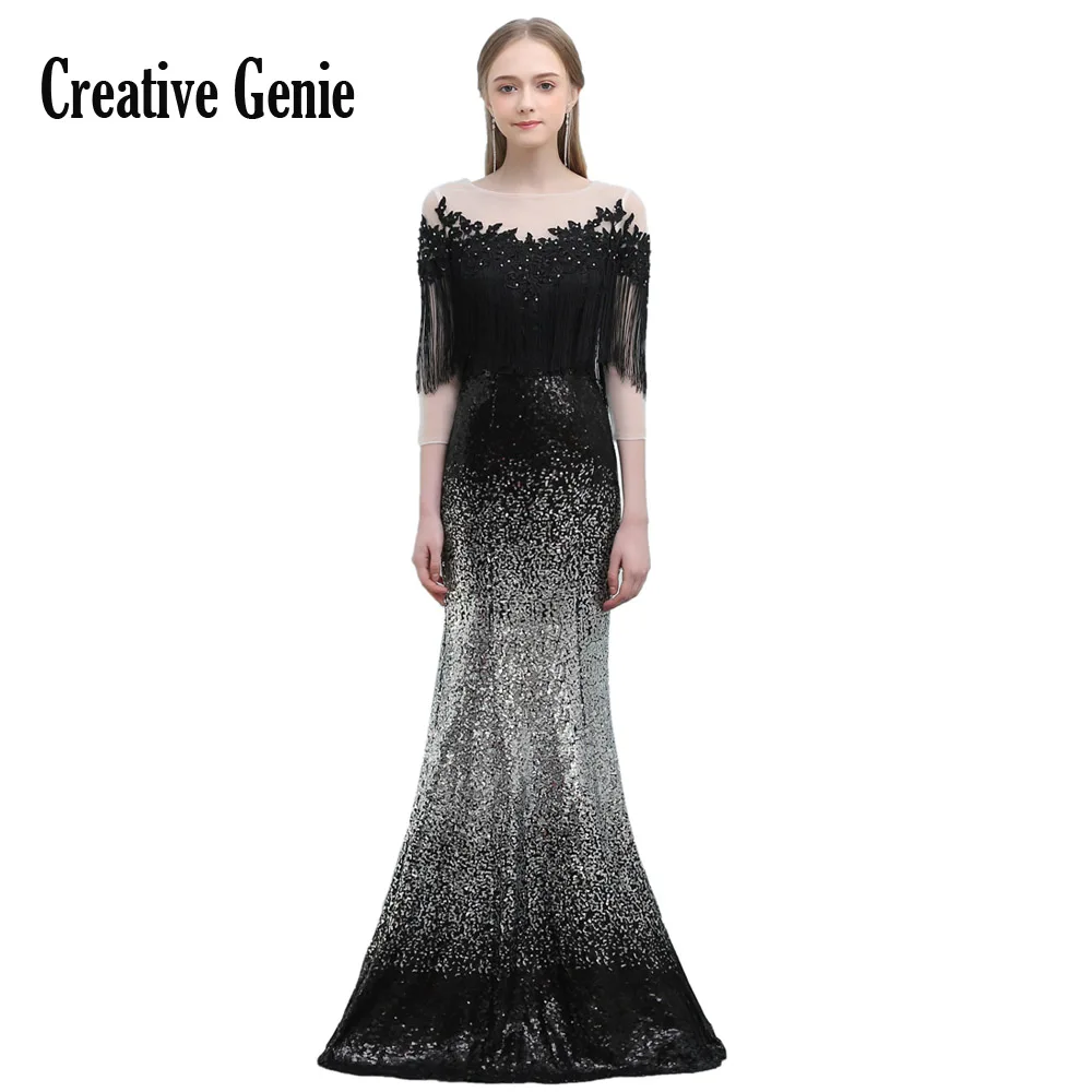 Элегантное Вечернее Платье vestido de festa 2018 длинное черное платье длина до пола три