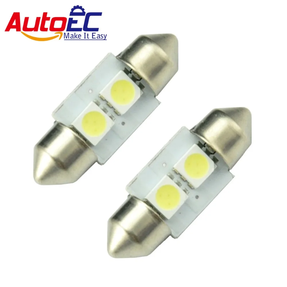 AutoEC 100 x светодиодное освещение фестонного типа для автомобиля C5W 5050 31mm Led 2 SMD led 2smd