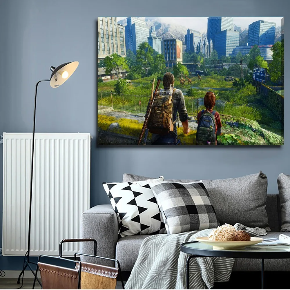 

High Quality Canvas Print Ellie And Joel Painting 1 Pieces Wall Art Home Decorative Game The Last Of Us Picture Modern Artwork