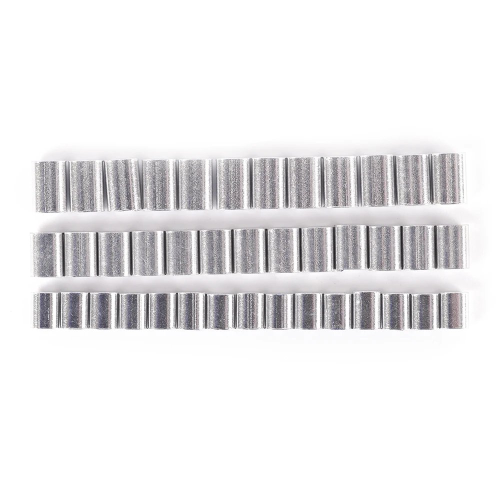 100 шт Упаковка премиум одиночные алюминиевые рукава для моноволокна такелажа Trace Leader Crimps 1,0 мм 1,2 мм 1,5 мм