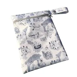 1 шт. пеленки для новорожденных сумки для хранения Многоразовые Печатный дизайн детские тканевые пеленки Влажные Сумки водонепроницаемые
