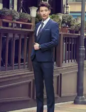 jacket + pants men’s suit business attire suits two-piece high quality wedding the groom’s best man suit dancing party suit