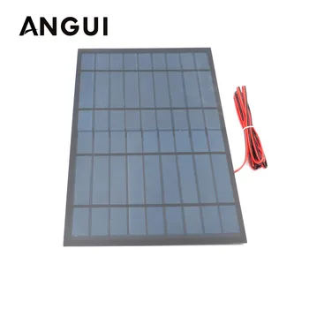 

9V 10Watt with 200cm extend cable Solar Panel Polycrystalline Silicon DIY Battery Charger Module Mini Solar Cell wire toy