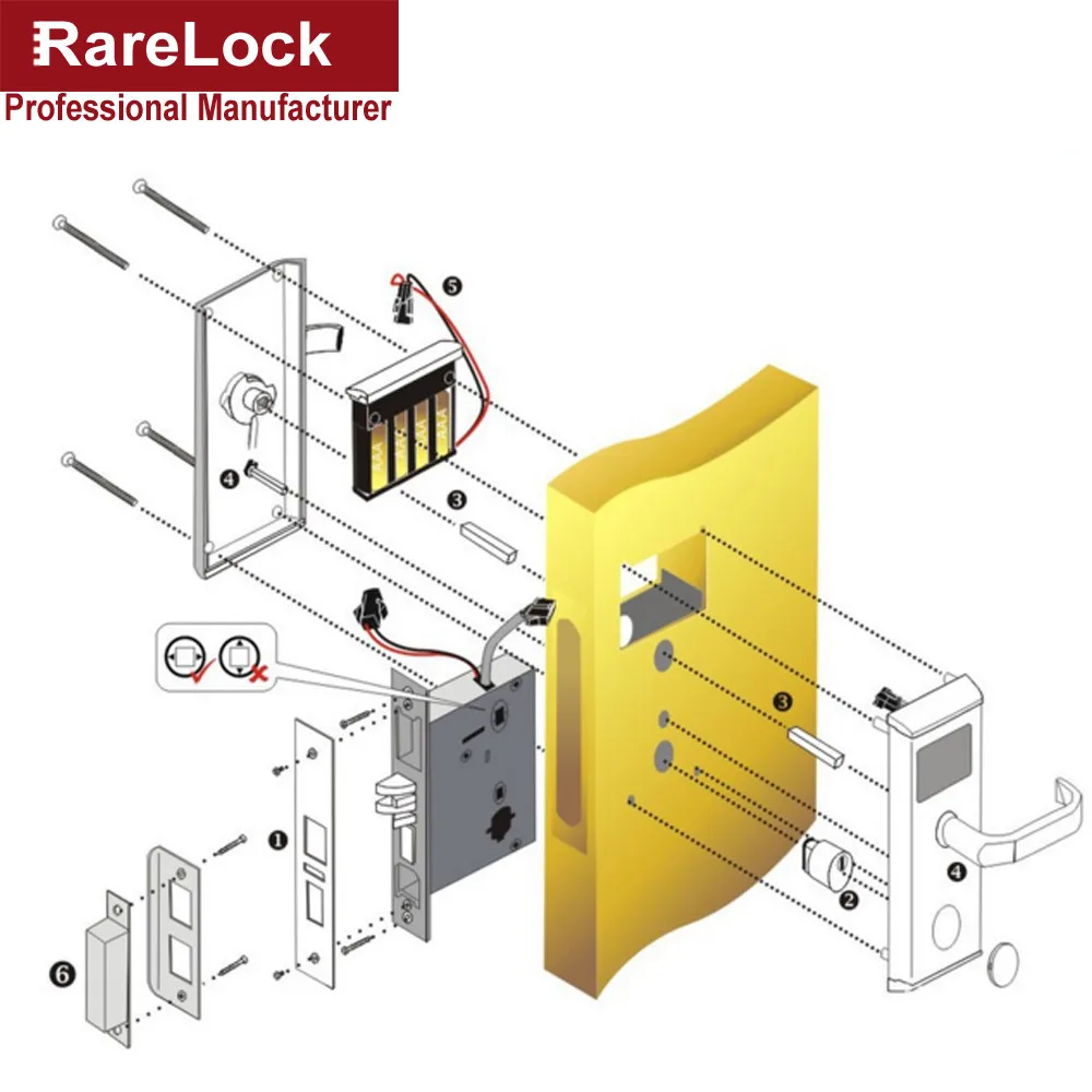 Rarelock электронный дверной замок RFID карта для домашнего офиса отеля школы строительного оборудования ZS40 aa