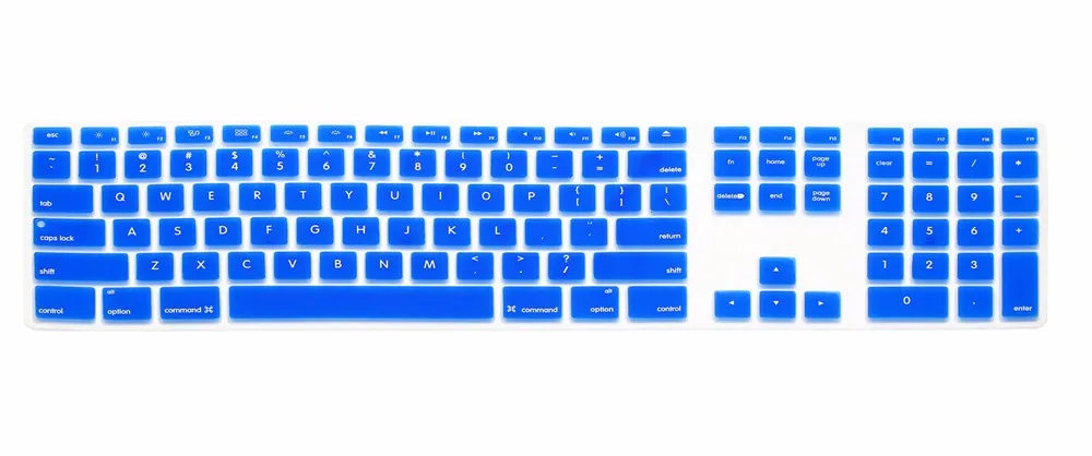 For Apple Keyboard Cover iMac G6 Desktop Protector Flim Colorful Silicone Skin With Numeric Keypad For Mac G5 Skin App (8)