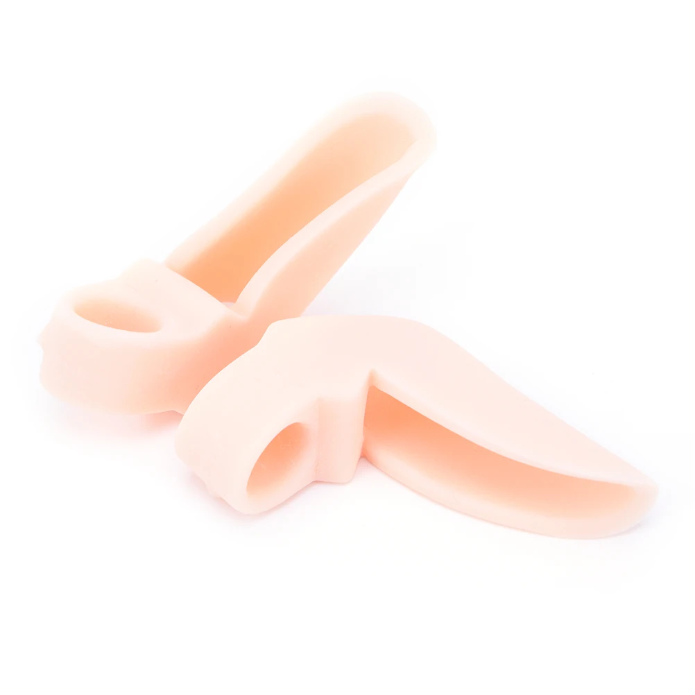 

1Pair Silicone Thumb Bunion Regulator Valgus Protector Adjuster Hallux Valgus Guard Feet Foot Fingers Two Hole Toe Separator
