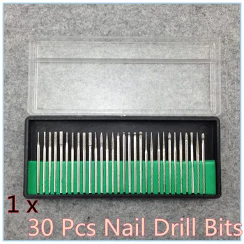 

30PCS/set Drill Bits Kits Nail Drill Set Shank 3/32" Manicure and Pedicure Dropshipping + Free shipping