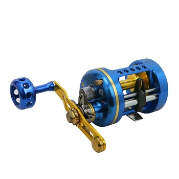 شراءOkuma CJ-250/400 الطعم الصب بكرة معدات صيد الأسماك اليد اليمنى كامل المعادن 5BB البحر التصيد بكرة 5.1: 1 قوية طبل عجلة إغراء لفائف