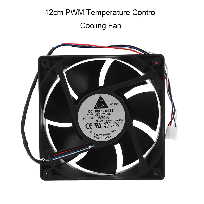 120 мм DC 12 В 1.6A PWM шариковый вентилятор охлаждения 4pin PC компьютер кулер вентилятор 4000 об/мин ШИМ контроль температуры Шахта вентилятор охлаждения для ЦП