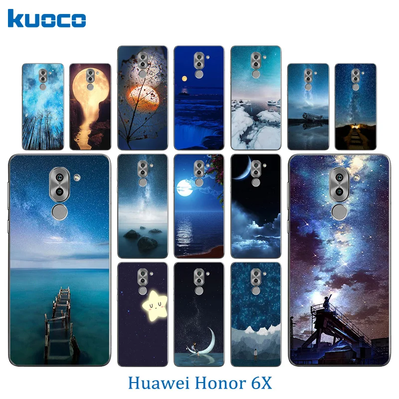 Чехол для телефона Huawei Honor 6X из мягкого силикона с узором ночного неба GR5 2017 Mate9 Lite