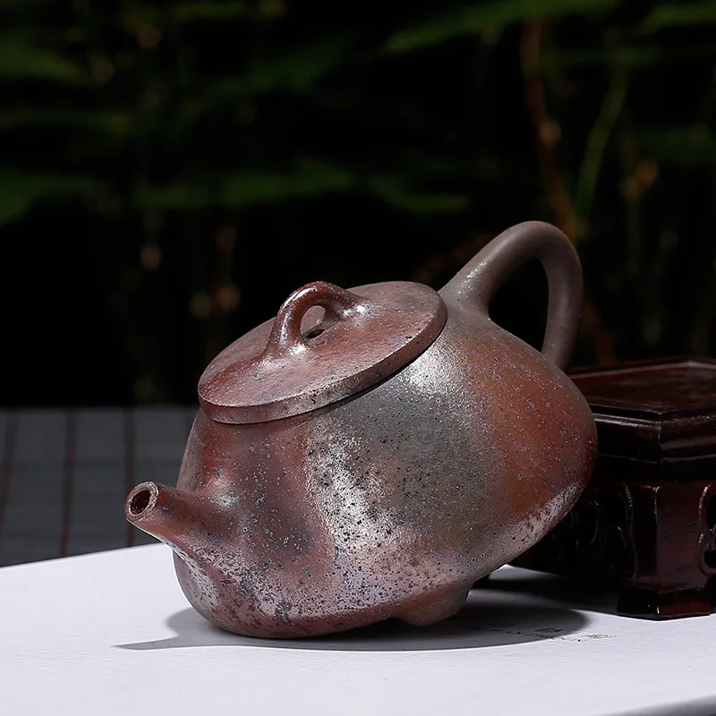 Чайник из фиолетовой глины дрова камень совок чайник горшок Исин Purply Глина для