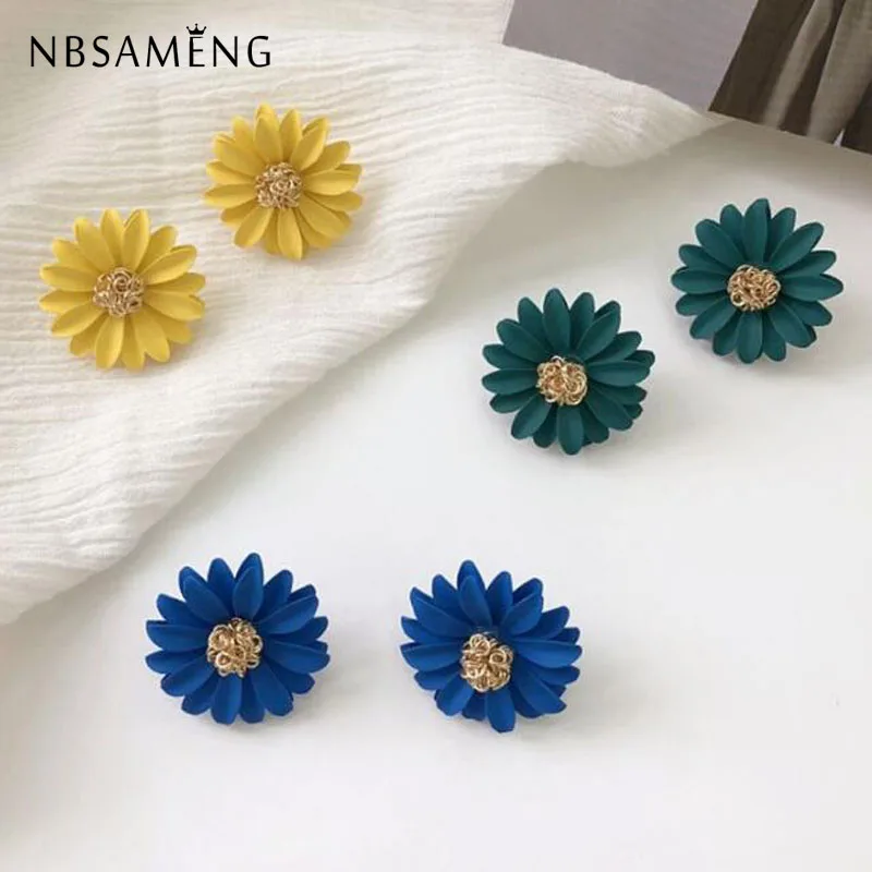 

Earrings For Women 2019 Korean Earrings Flower Earrings Small Vintage Statement Stud Earrings Gold Wedding Fashion Jewelry