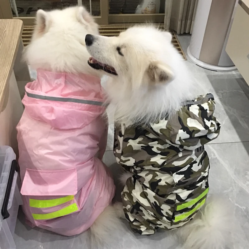 

JORMEL Pet Clothes Raincoat For Dogs Waterproof Dog Coat Jacket Reflective Dog Raincoat Clothes For Medium Large Dogs
