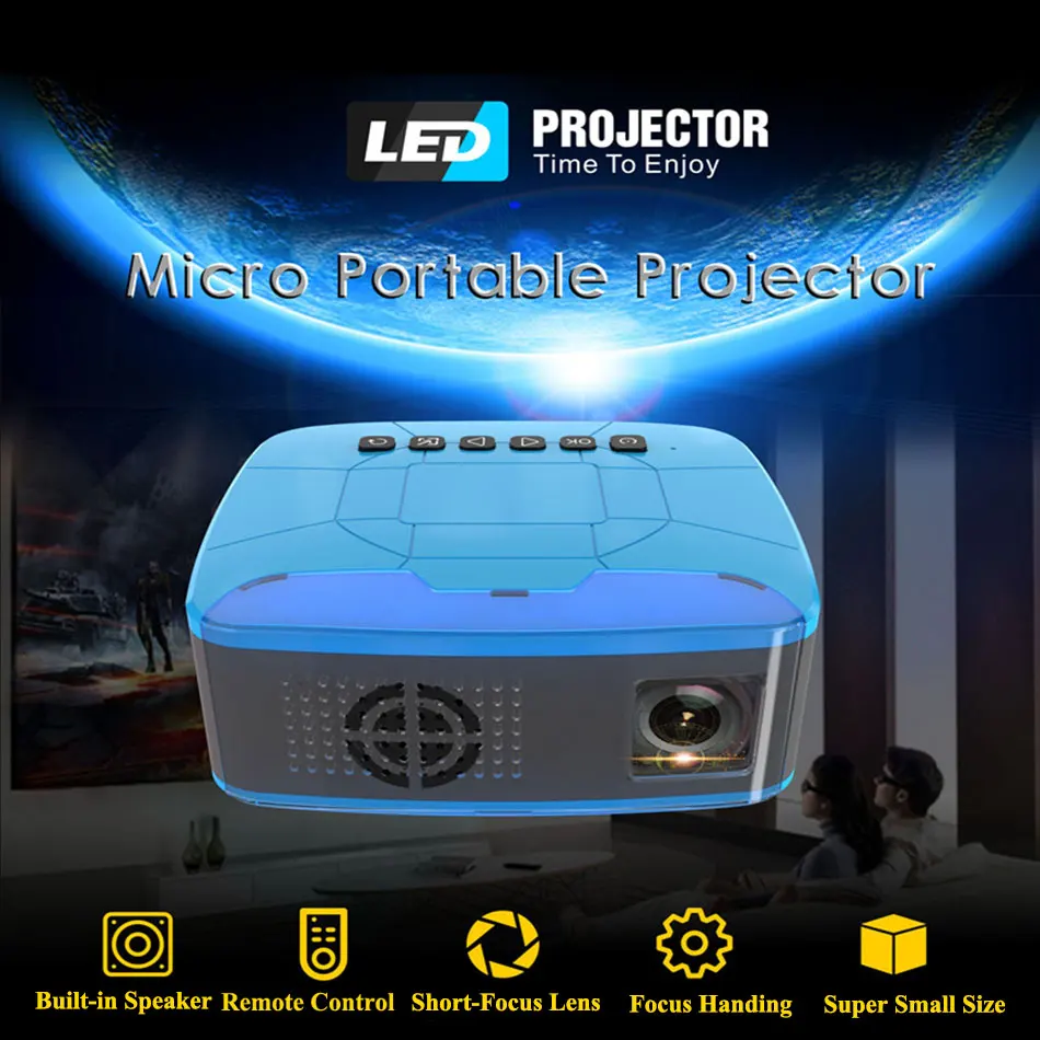 

Gigxon U20 Home Portable LED Projector AV TF HDMI Micro USB Media Player Mini Projector for TV Box Laptop PC USB Flash Drive