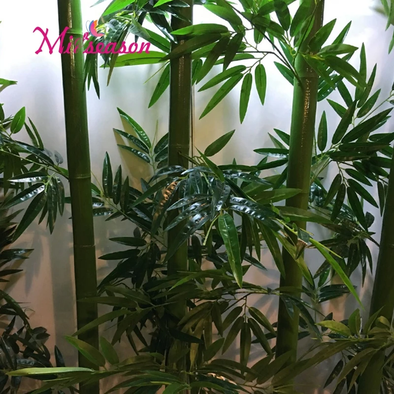 10Pcs/Set Plastic Artificial Bamboo Leaf Tree Branch Green Festive Party 10Pcs/Set Plastic Artificial Bamboo Leaf Tree Branch Green Festive Party